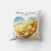 Coussin Seashell Beach Valentine Anniversary Names (Verso)