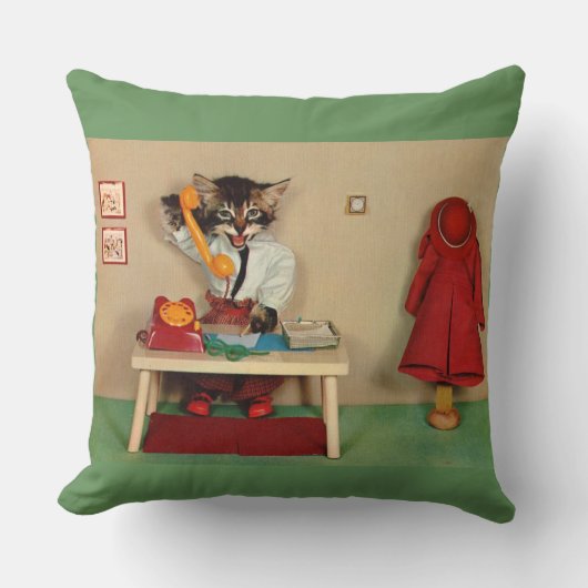 Coussin secrétaire tabby kitten (Recto)
