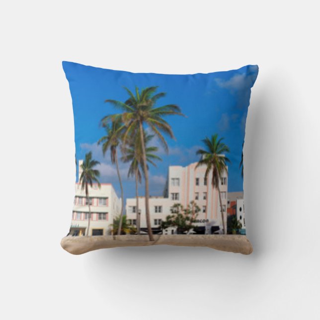 Coussin Secteur d'art déco de plage du sud Miami (Recto)