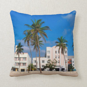 Coussin Secteur d'art déco de plage du sud Miami