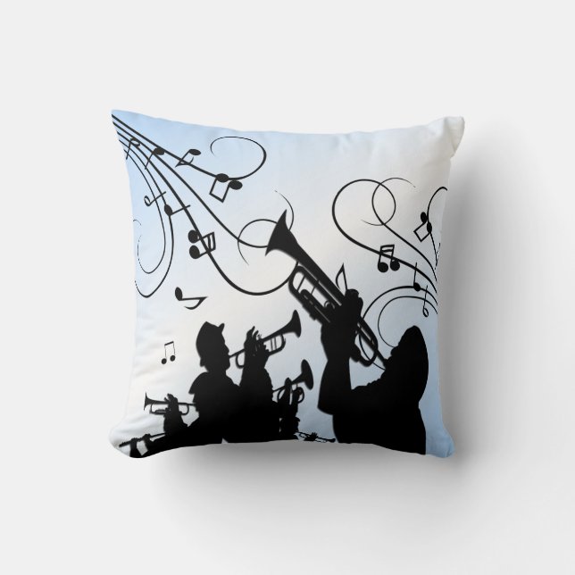 Coussin Section Trumpet Musique bleue (Recto)