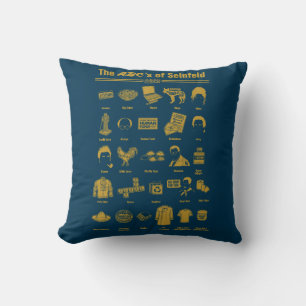 Coussin Seinfeld ABC de Seinfeld Infographie