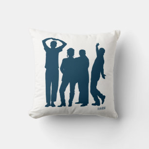 Coussin Seinfeld   Graphique de silhouette de groupe