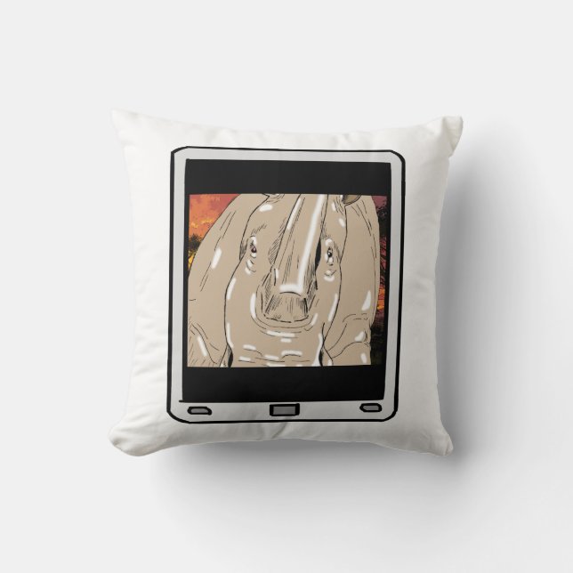 Coussin Selfie Express® Rhino (Recto)