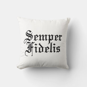Coussin Semper Fidelis - Latin Phrase