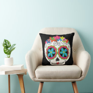 Coussin Señorita Calavera Jour du crâne de sucre mort