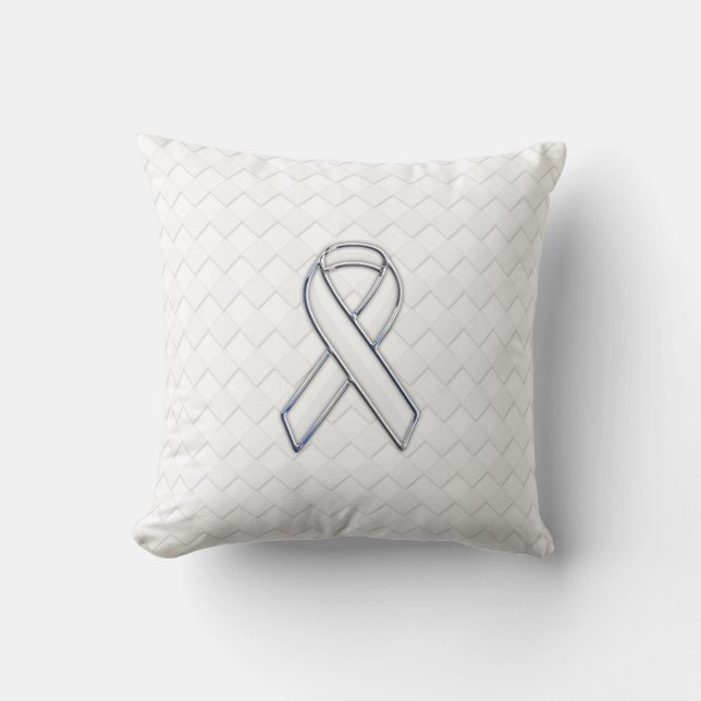 Coussin Sensibilisation au ruban blanc sur les chèques Imp (Recto)