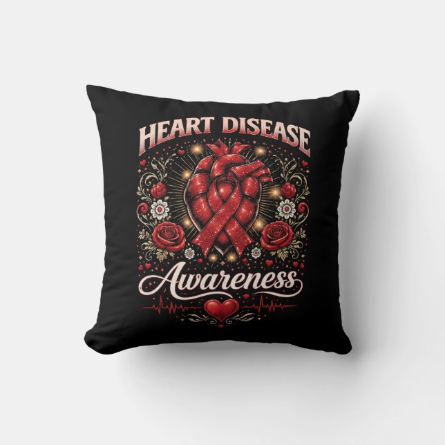 Coussin Sensibilisation aux maladies cardiaques (Recto)