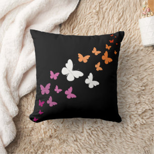 Coussin Sentier papillon de la fierté lesbienne