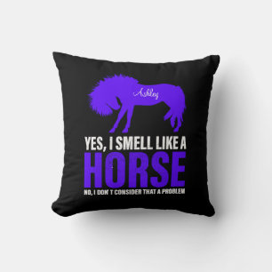 Coussin Sentir comme un cheval en personnalisé royal