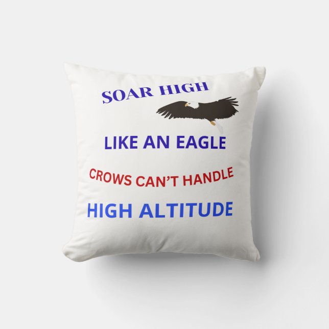 Coussin S'envoler haut comme un aigle  (Recto)