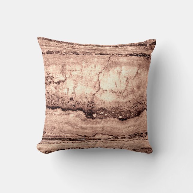 Coussin Sépia beige brun moderne brûlé granit orange (Recto)