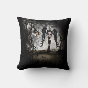 Coussin Sepia Goth Girl Vignette