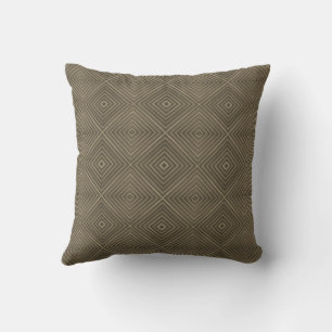 Coussin Sepia Tone Hypnotique Diamant Moderne Pop Art