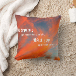 Coussin Septembre Nuages avec Psaume 30:5