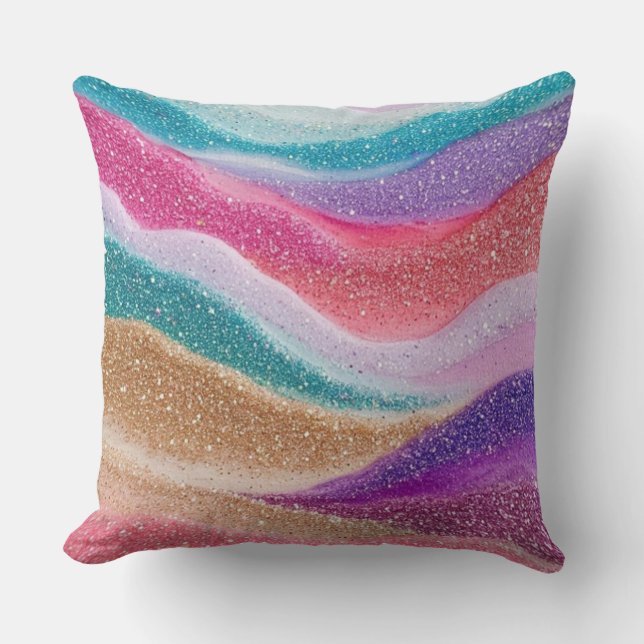 Coussin Séquin à Parties scintillant multiples (Recto)