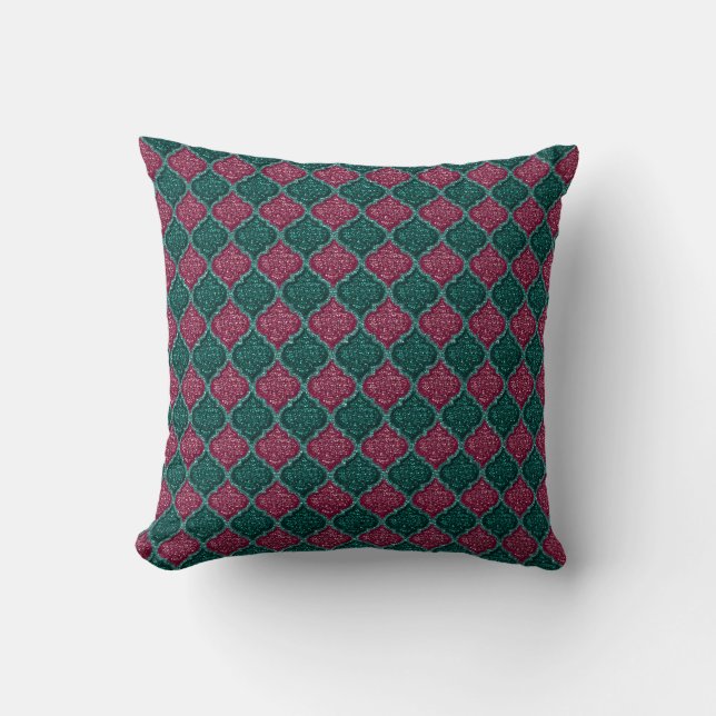 Coussin Séquins MQF-COUSSIN Plum-Jade-Sq (Recto)