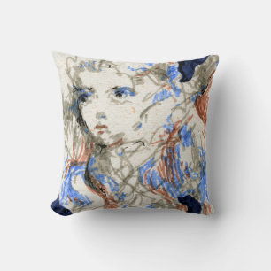 Coussin Seraph - Dessin de stylo d'encre