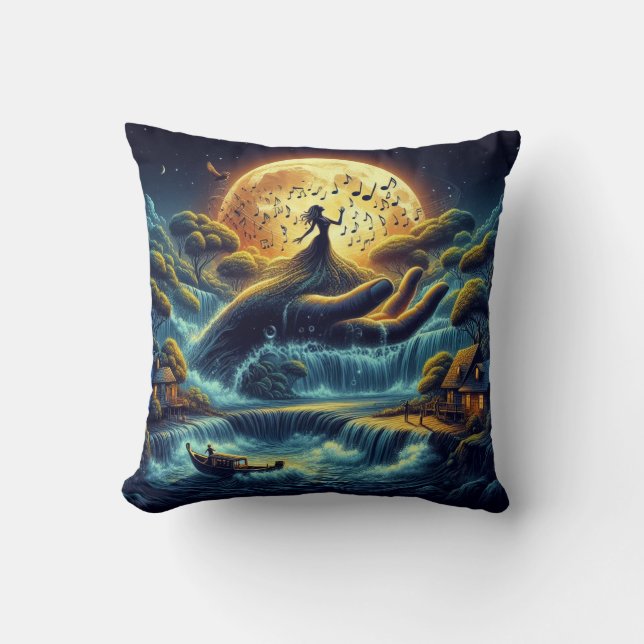 Coussin Serenade au clair de lune (Recto)
