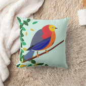 Coussin Sérénade chromatique : Oiseau sur branche (Couverture)