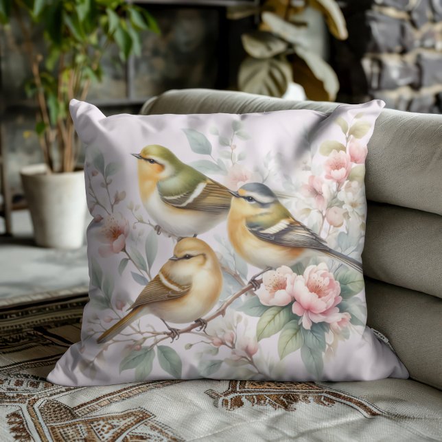 Coussin Sérénade de l'oiseau chanteur (Créateur téléchargé)
