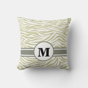 Coussin Serengeti Safari Zebra avec Monogramme