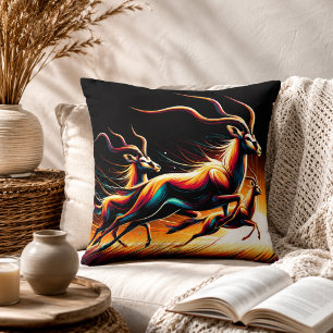 Coussin Sérénité en mouvement Inspiré de l'antilope