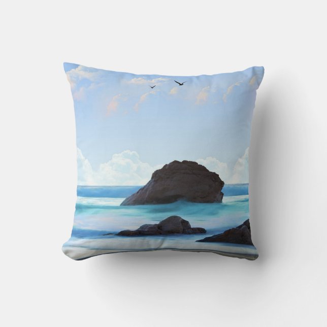 Coussin Sérénité, nuages, beauté tranquille (Recto)