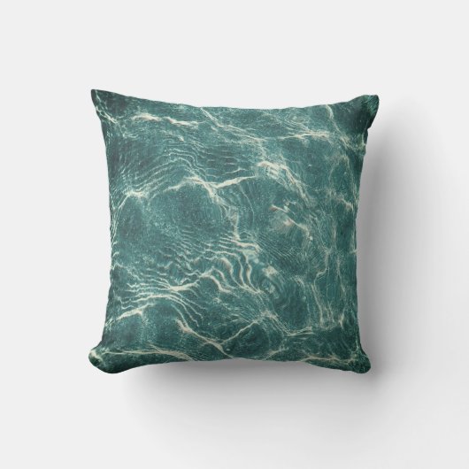 Coussin Sérénité océanique : Mesmerizing Aqua Design (Recto)