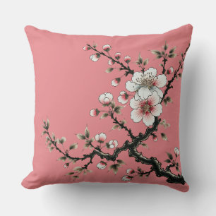 Coussin Serenity in Bloom Cherry Blossom Branch (rose)