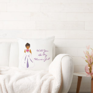 Coussin "Serez-Vous Ma Fille De Fleurs" Personnalisable