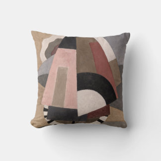 Coussin Serge Charchoune Composition Cubiste Tons Terreux