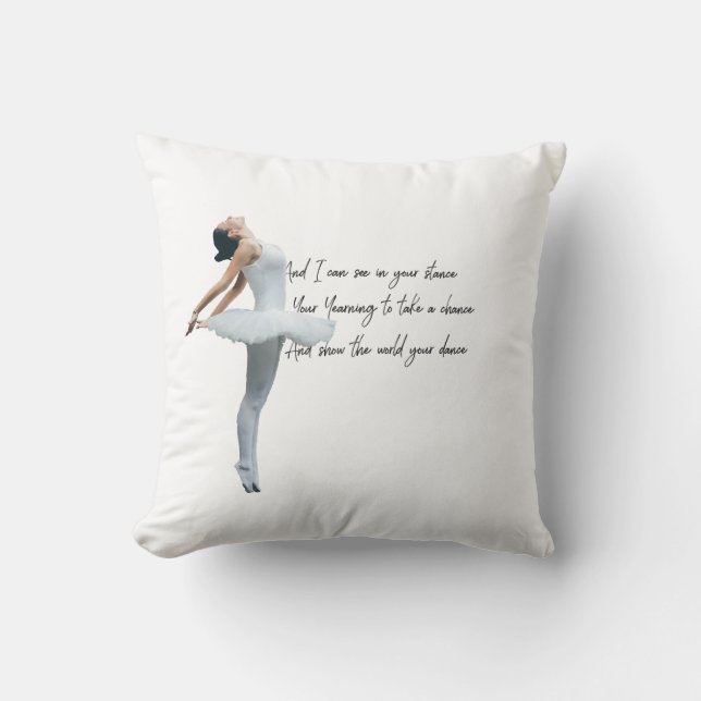 Coussin Série de petites danseuses blanches (Recto)