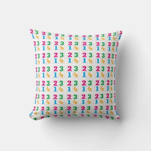 Coussin Série numérique 1234 (Recto)