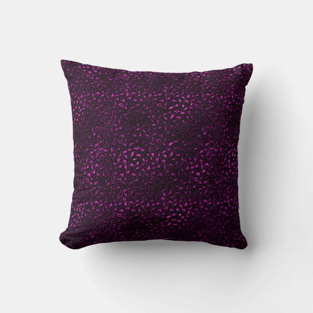 Coussin Série Purple and Gold Leopard Design 5 (Recto)