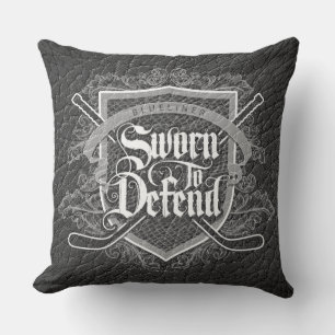 Coussin Serment À Défendre (Défenseur Du Hockey)