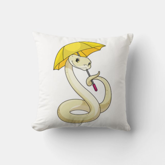 Coussin Serpent avec parapluie (Recto)