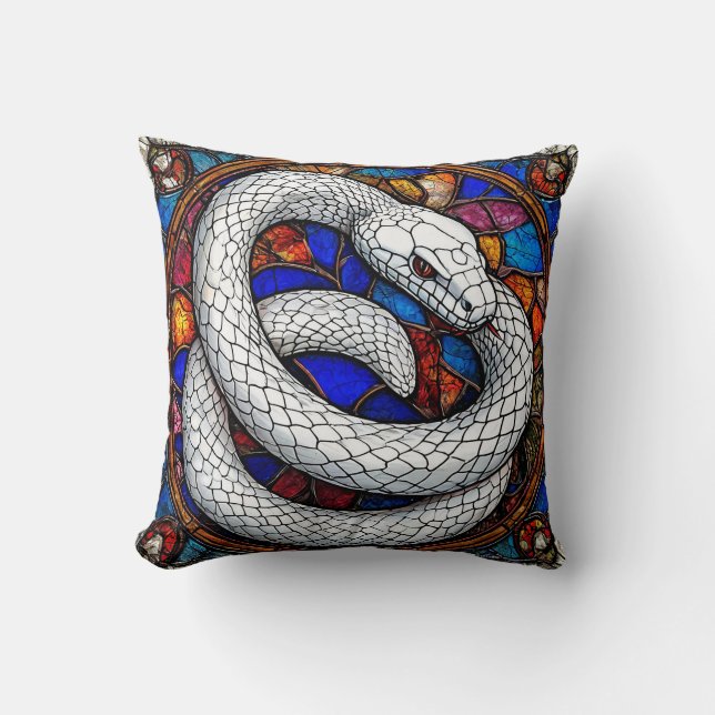 Coussin Serpent blanc (Recto)
