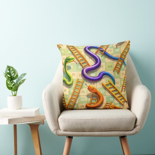 Coussin Serpents et échelles jeu de plateau classique amus (Chaise)