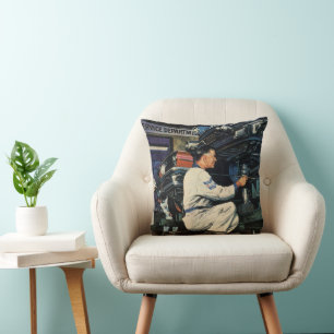 Coussin Service de réparation de voiture Vintage Business 