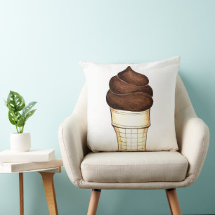 Coussin Servir Soft Chocolate Ice Cream Cone Scoop