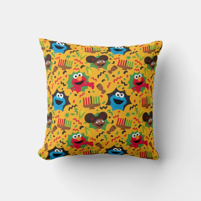 Coussin Sesame Street Kwanzaa Motif (Recto)