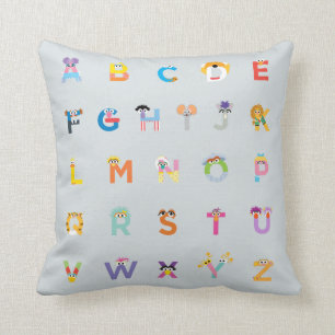 Coussin Sesame Street   Lettres de l'alphabet