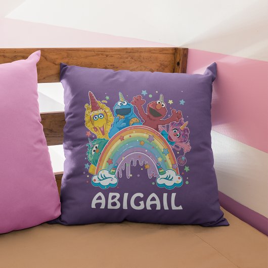 Coussin Sesame Street Unicorn Arc-en-ciel