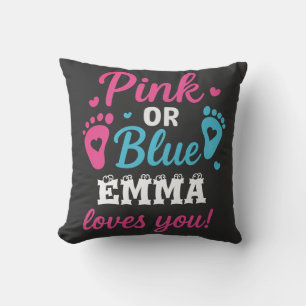 Coussin Sexe personnalisé Révéler rose ou bleu bébé Showe