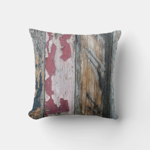 Coussin Shabby Chic Wood Abstrait