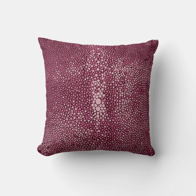 Coussin Shagreen rose et bordeaux (Recto)