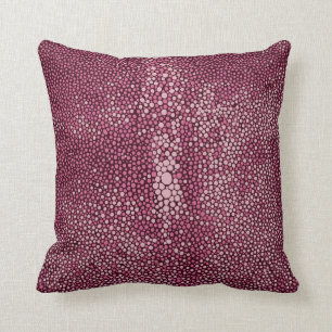 Coussin Shagreen rose et bordeaux