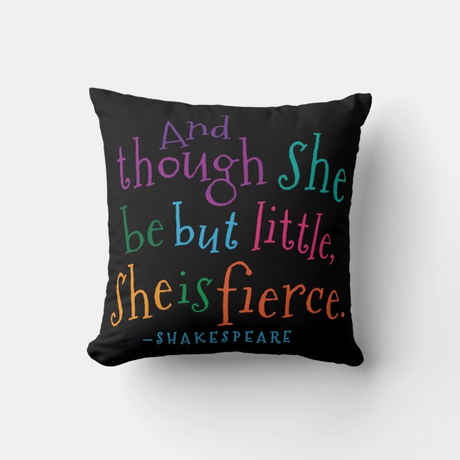Coussin Shakespeare bien qu'elle soit carreau féroce (Recto)