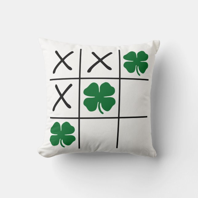 Coussin Shamrock Tic Tac Toe (Recto)